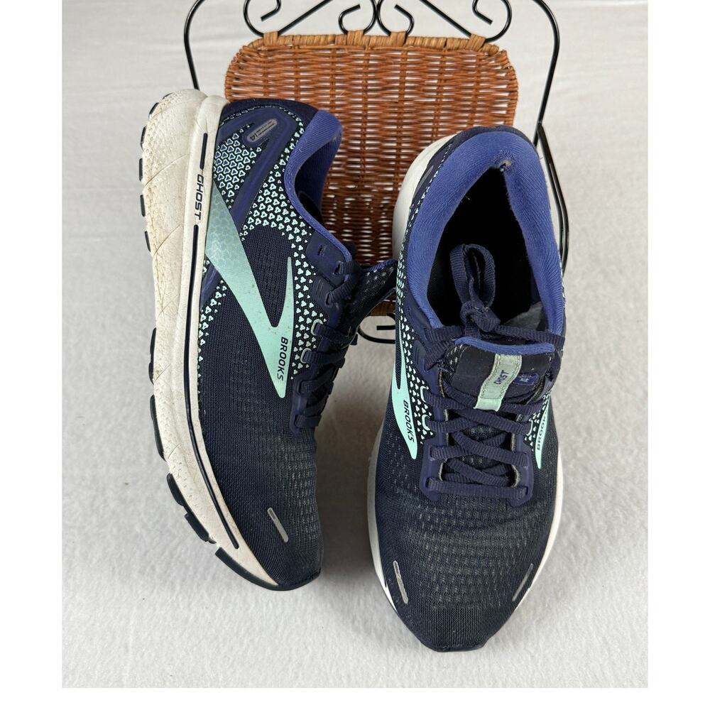 Brooks Ghost 14 Women's Running Shoes Navy Mint Green Size 10.5 B